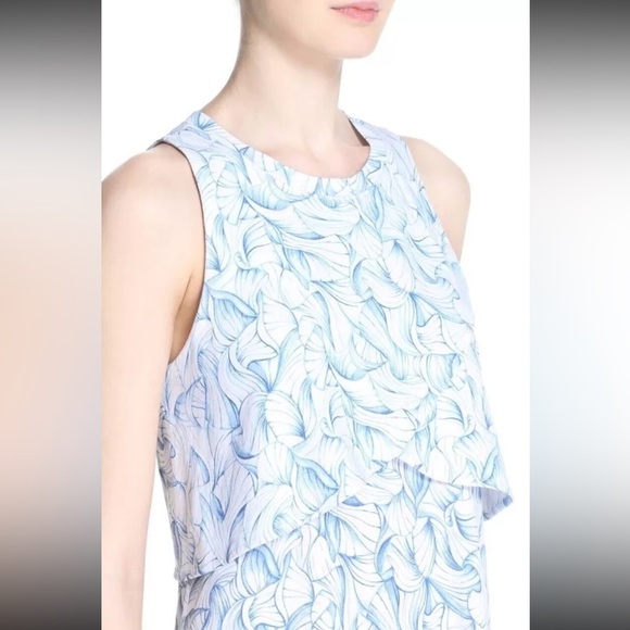 Tory Burch Kaley White Ellora Pima Cotton Popover Faux Layered Dress Medium - Picture 7 of 15